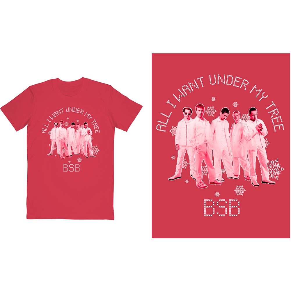 Backstreet Boys - All I Want Xmas Tshirt Homme - Rouge